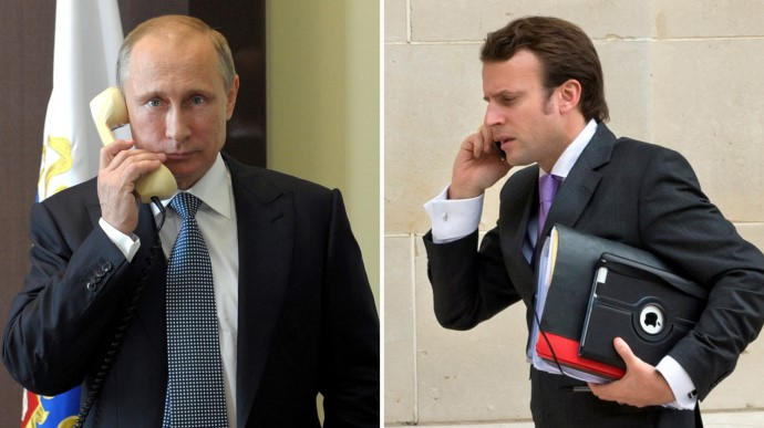 Что обсуждали по телефону Путин и Макрон