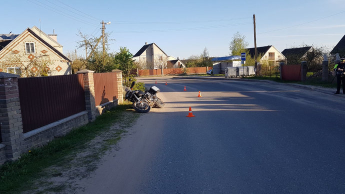 В Волковыске пожилой мужчина упал с мотоцикла