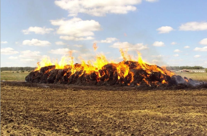 В Лидском районе подросток спалил 20 т соломы
