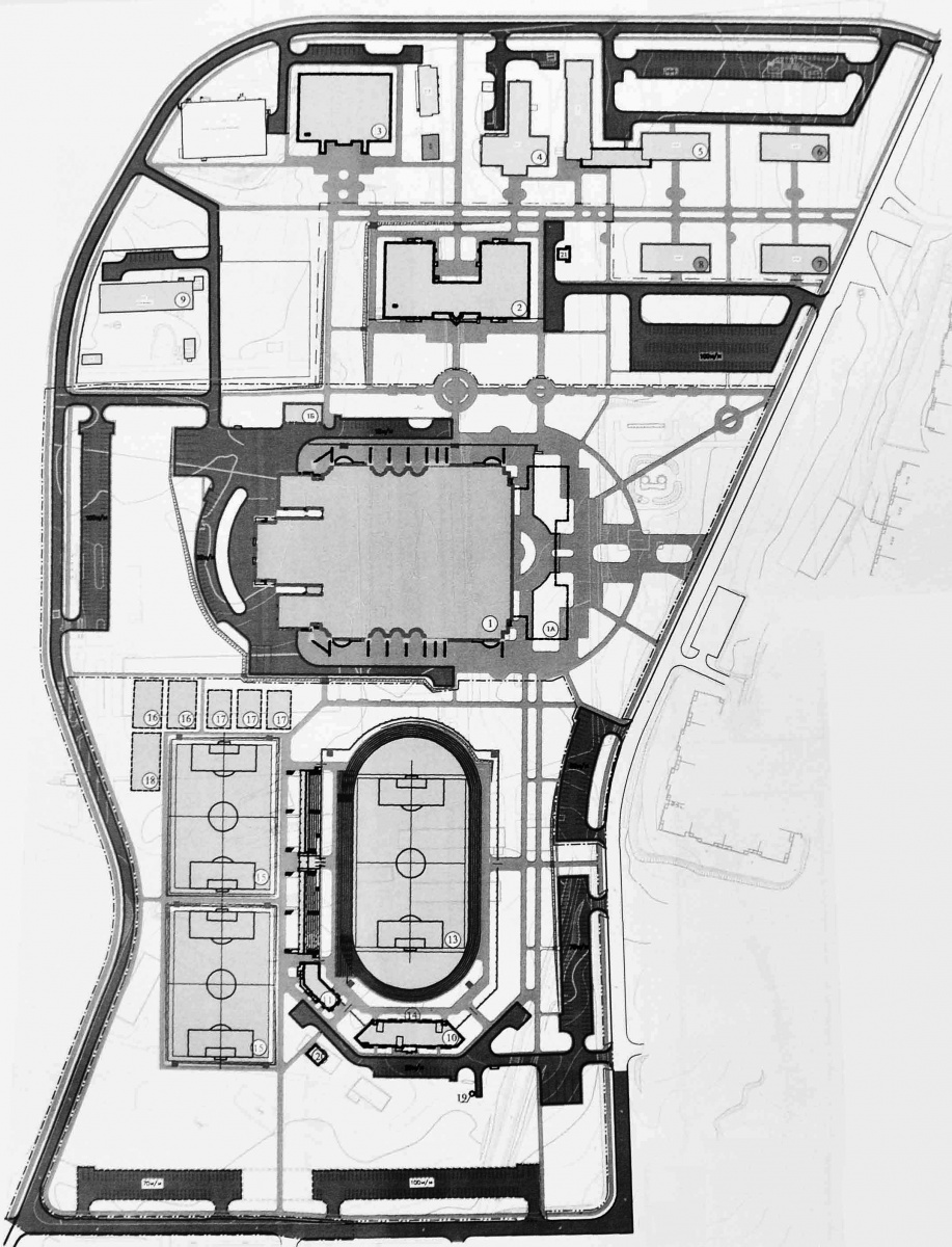 Генеральный план спортивного комплекса