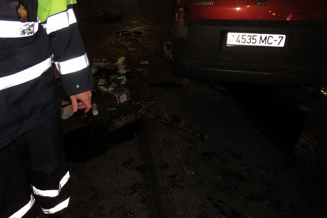 автомобиль перевернулся в Минске