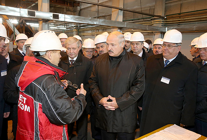 Лукашенко на белорусской АЭС