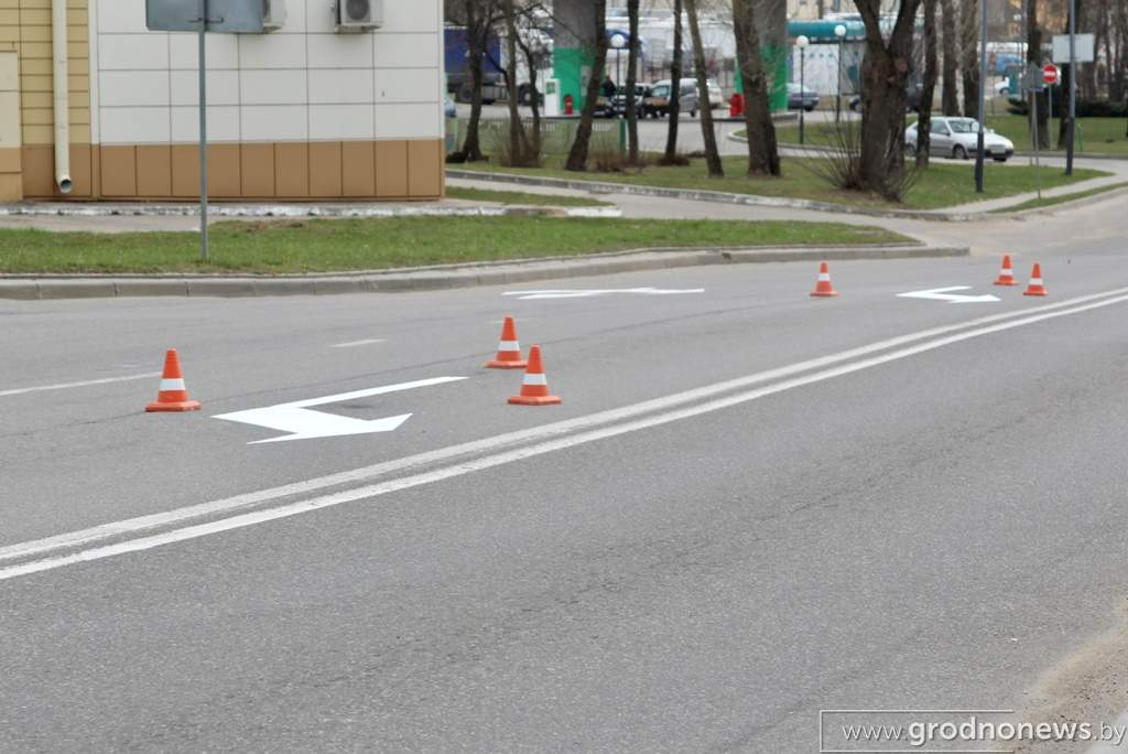 В Гродно началась разметка автодорог