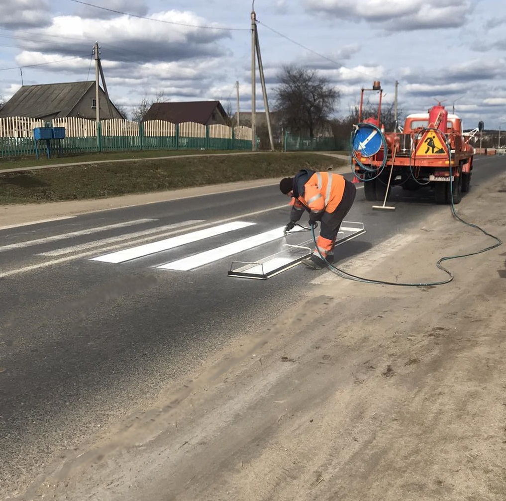 В Гродно началась разметка автодорог