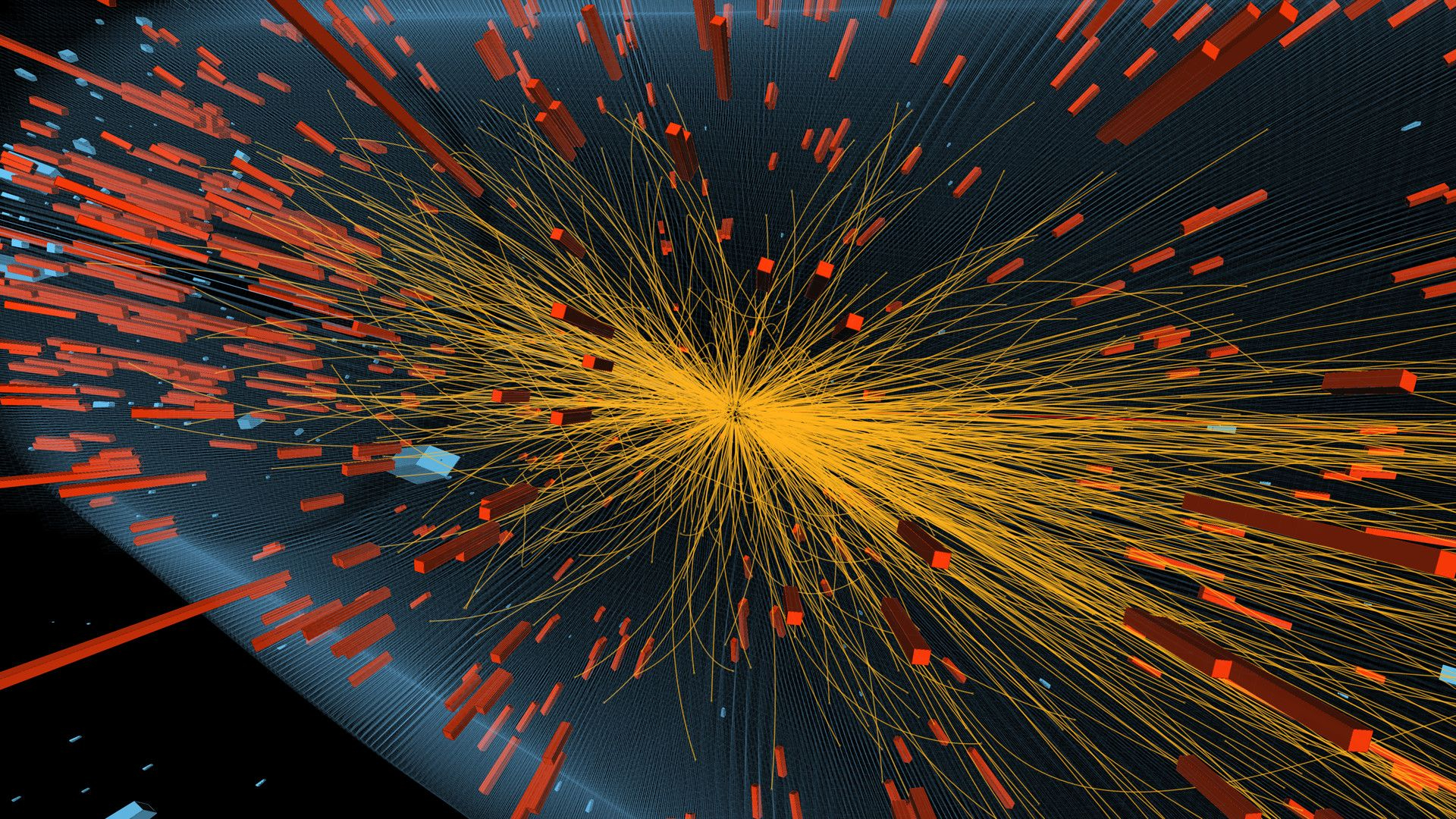 Столкновение частиц в адронном коллайдере
