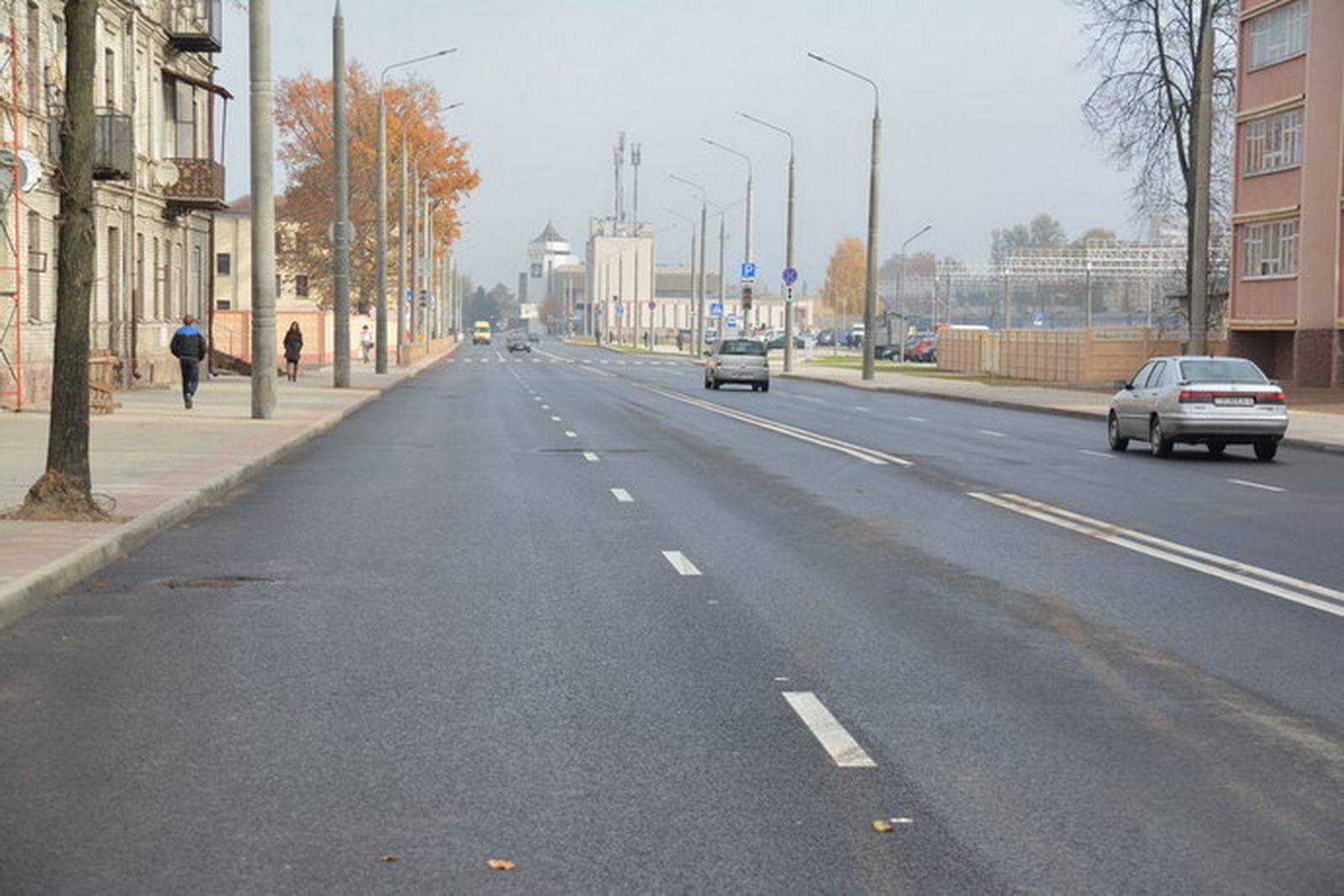 дорога в сторону железнодорожного вокзала Гродно