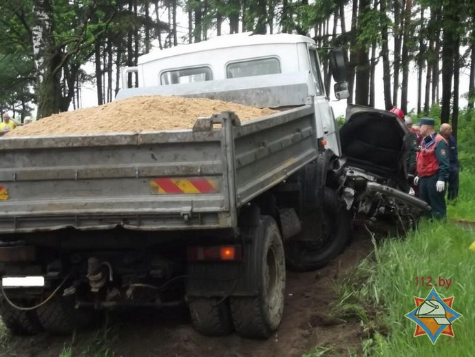 автомобиль МАЗ попал в ДТП