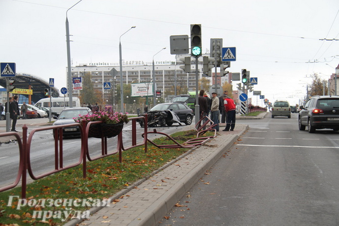 ДТП около Ледового дворца в Гродно