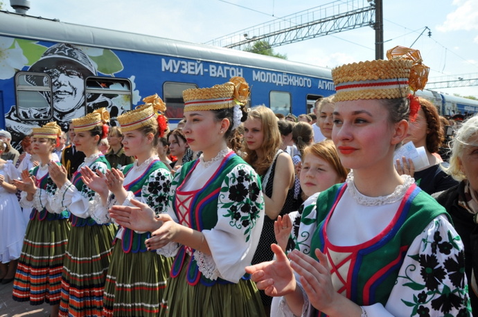 Агитпоезда Цветы Великой Победы в Гродно