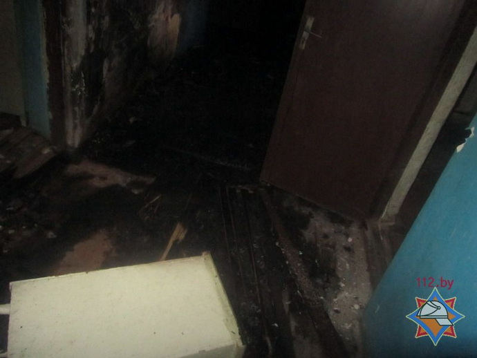 Пожар на улице 17 сентября в Гродно