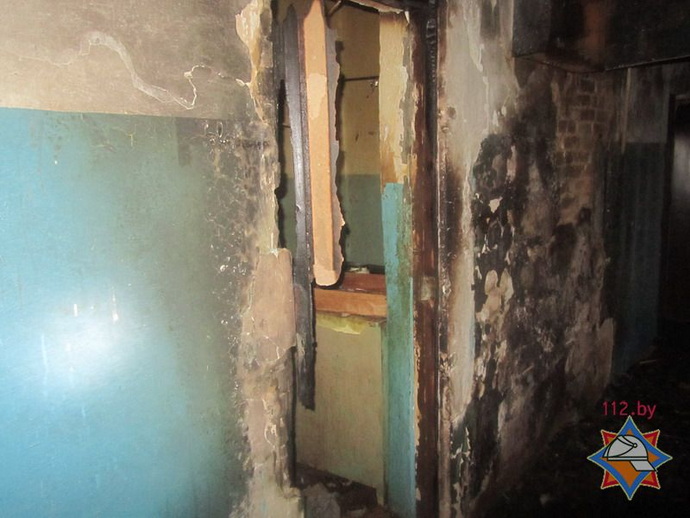 Пожар на улице 17 сентября в Гродно