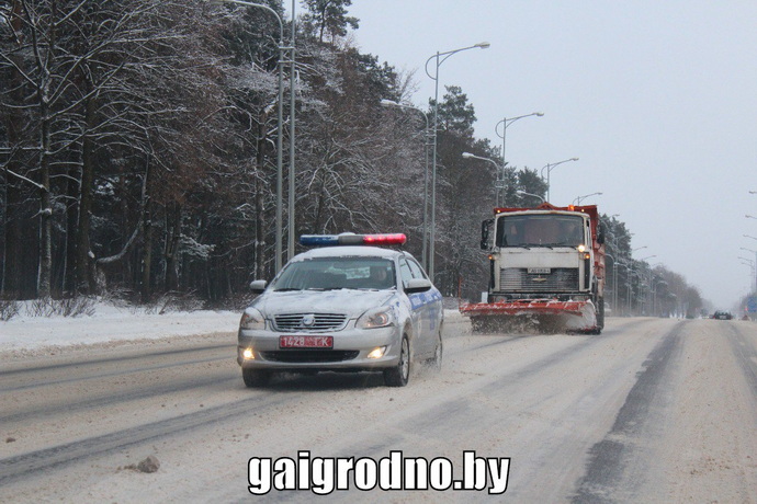 уборка снега в Гродно