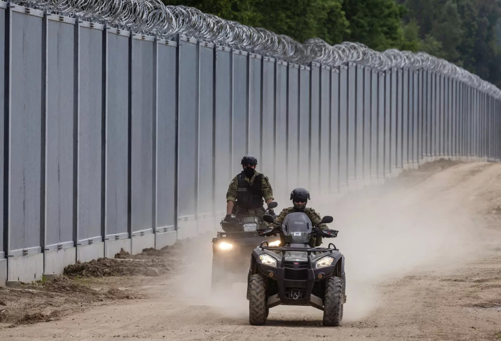 Забор на границе Польши и Белоруссии