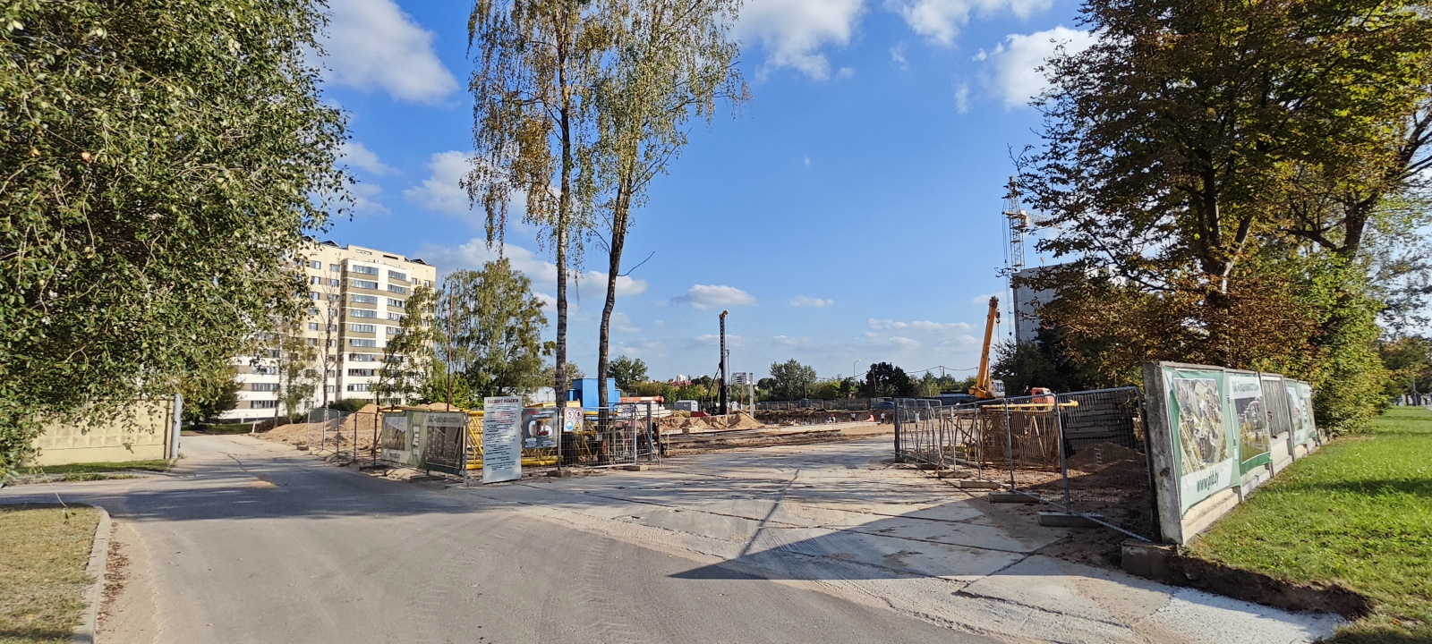 Дома по улице Дзержинского в Гродно напротив хлебокомбината