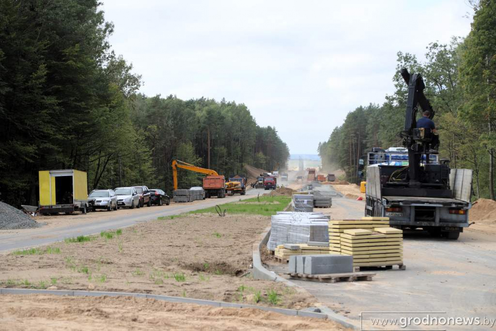 строительство дороги к Ольшанке