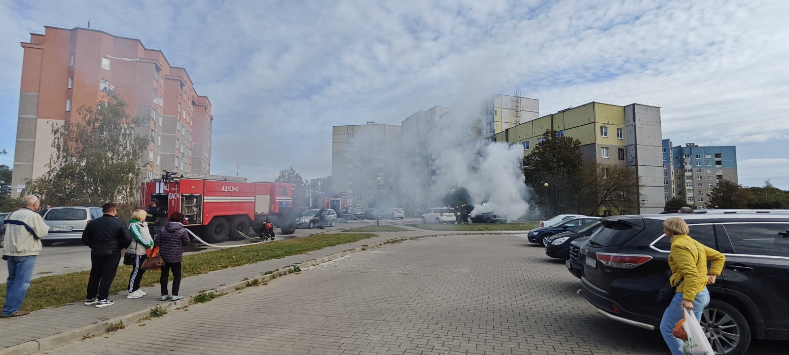 горел авто на проспекте Янки Купалы в Гродно