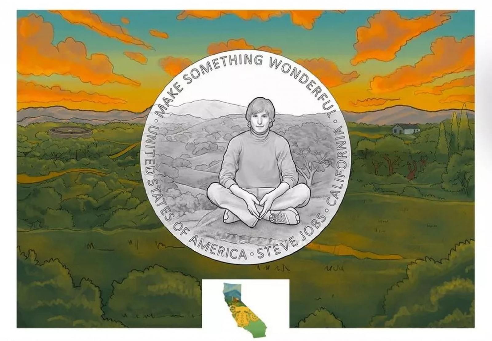 Монета со Стивом Джобсом