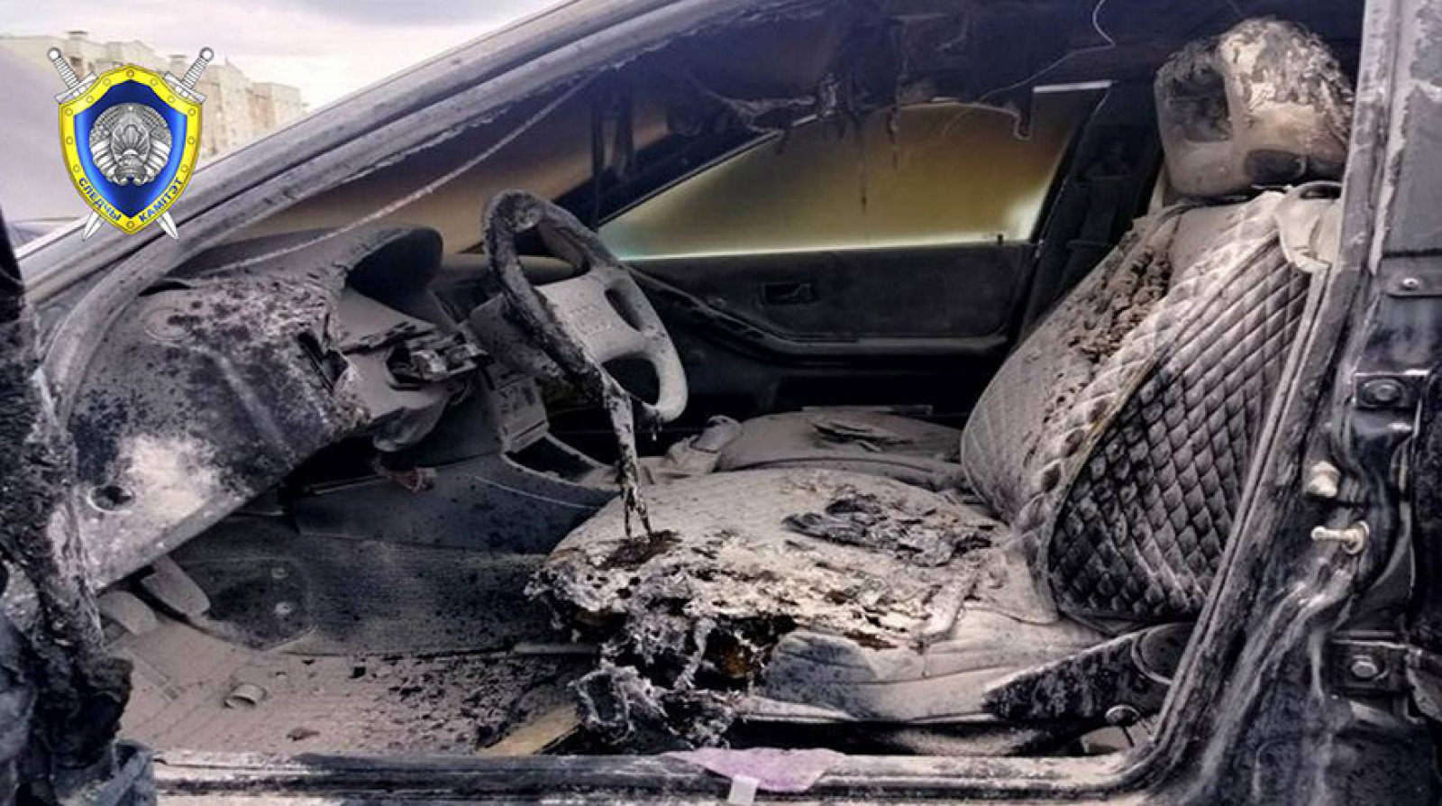 Сгорел автомобиль / Источник: sk.gov.by