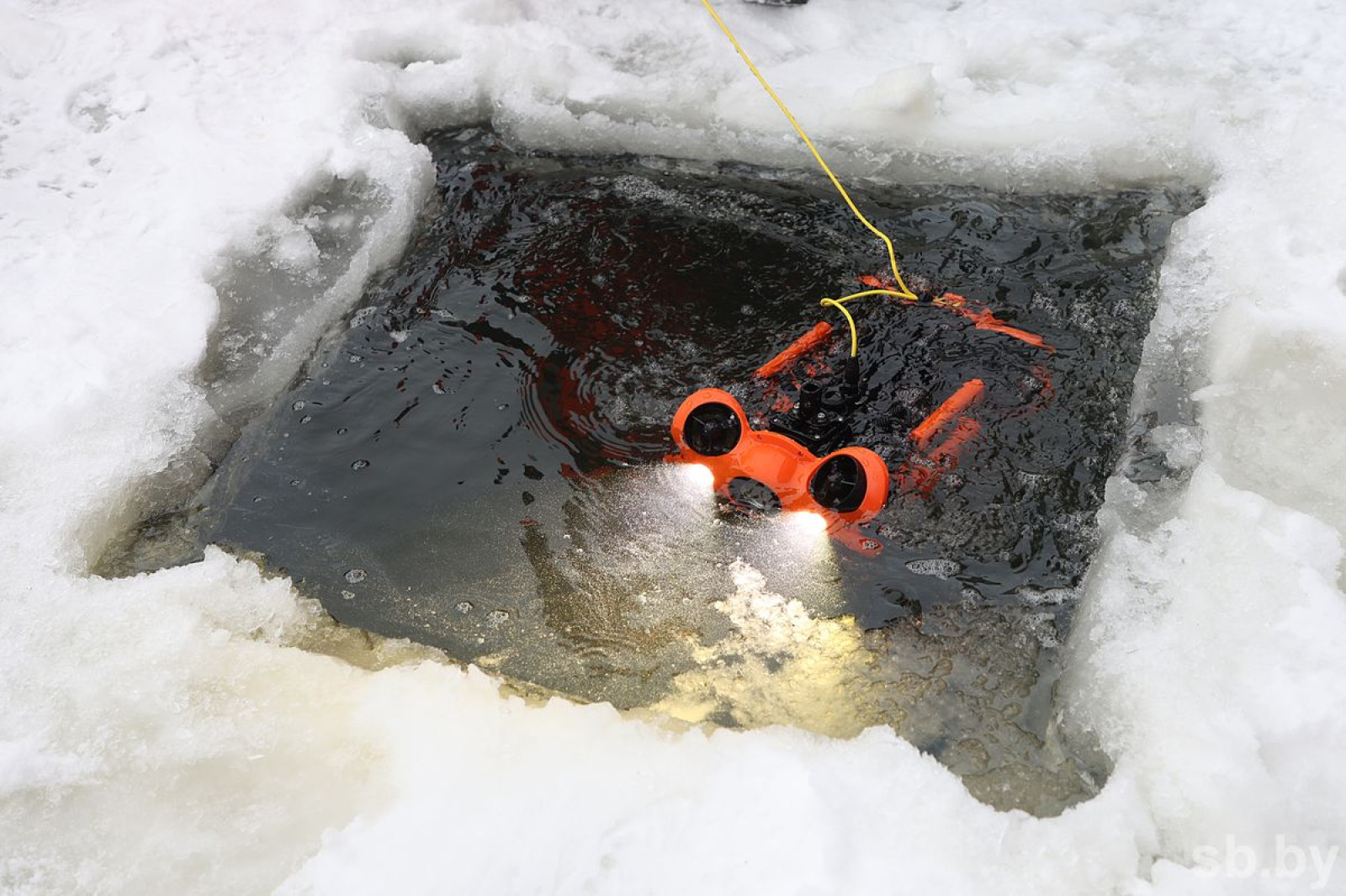 Подводный дрон на Гродненской ГЭС