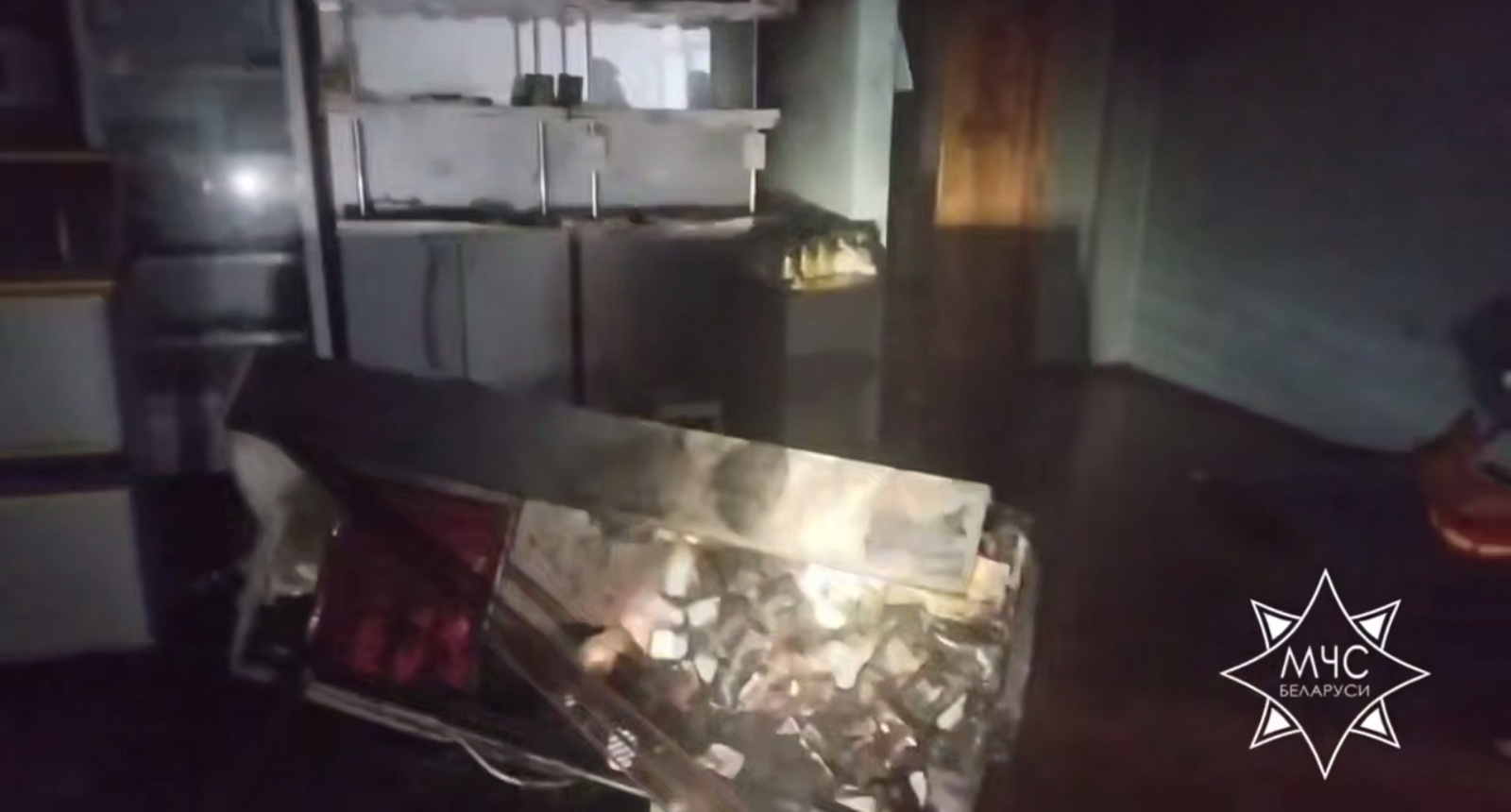 Возгорание в столовой в Жлобине / Источник: МЧС Беларуси