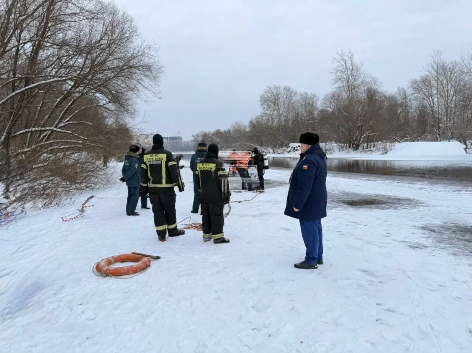 Дети провалились под лёд в Брянске / Источник: Следственный комитет России
