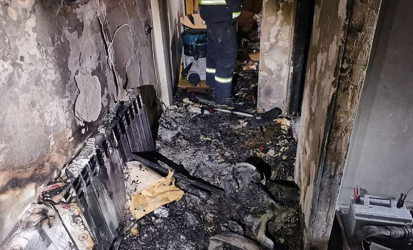 Последствия пожара в квартире в Берёзовке / Источник: МЧС Беларуси