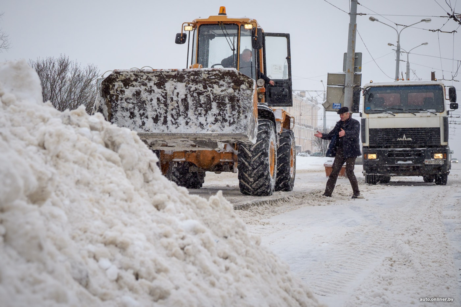 Уборка снега в Гродно / Источник: onliner.by