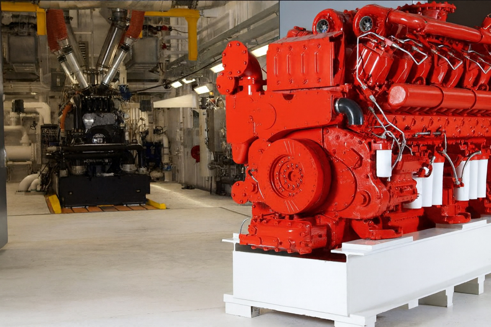 красный промышленный двигатель Cummins