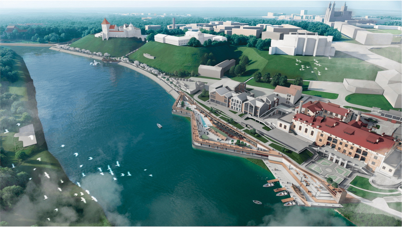 Обновленная набережная в Гродно