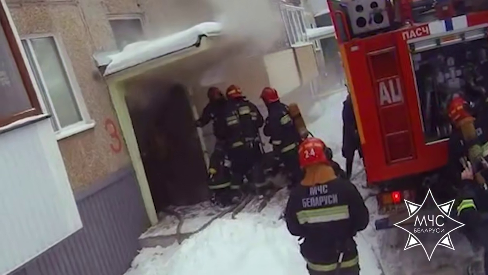 Пожар в подвале жилого дома в Бобруйске