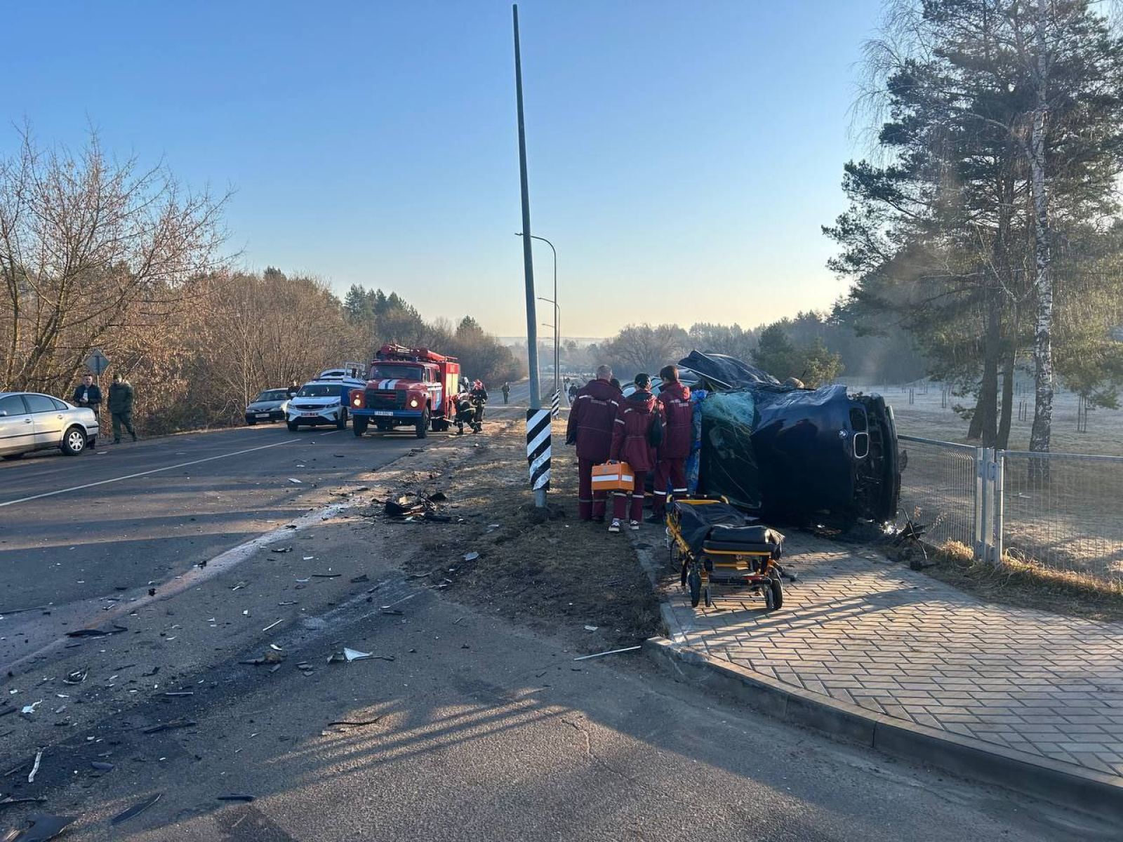 ДТП в Слониме, скорая и BMW