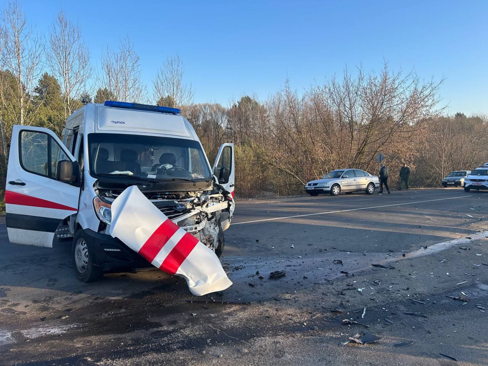 ДТП в Слониме, скорая и BMW