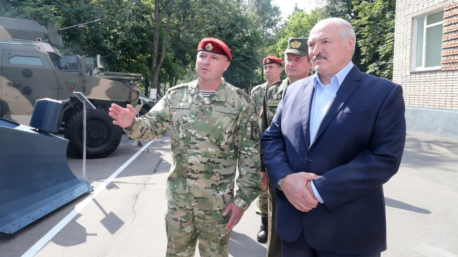 Посещение войсковой части 3214 внутренних войск МВД, 28 июля 2020 года / Источник: president.gov.by