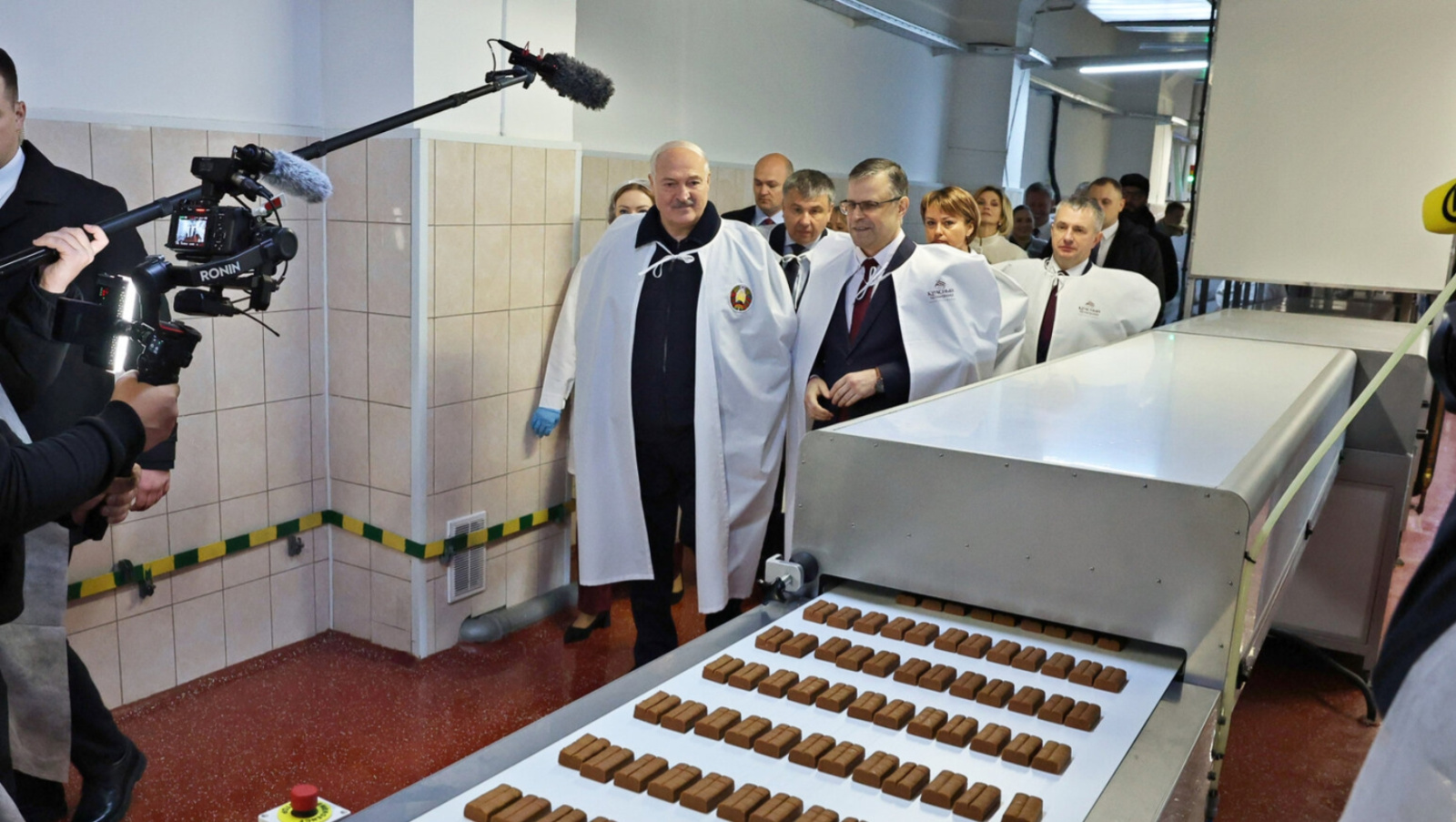 Александр Лукашенко на предприятии «Красный Мозырянин»