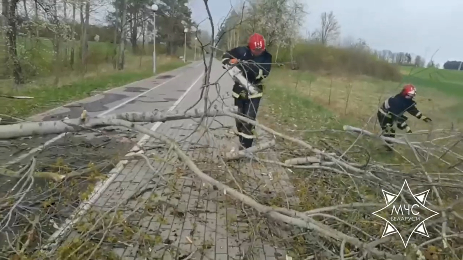 Ликвидация последствий непогоды в Беларуси