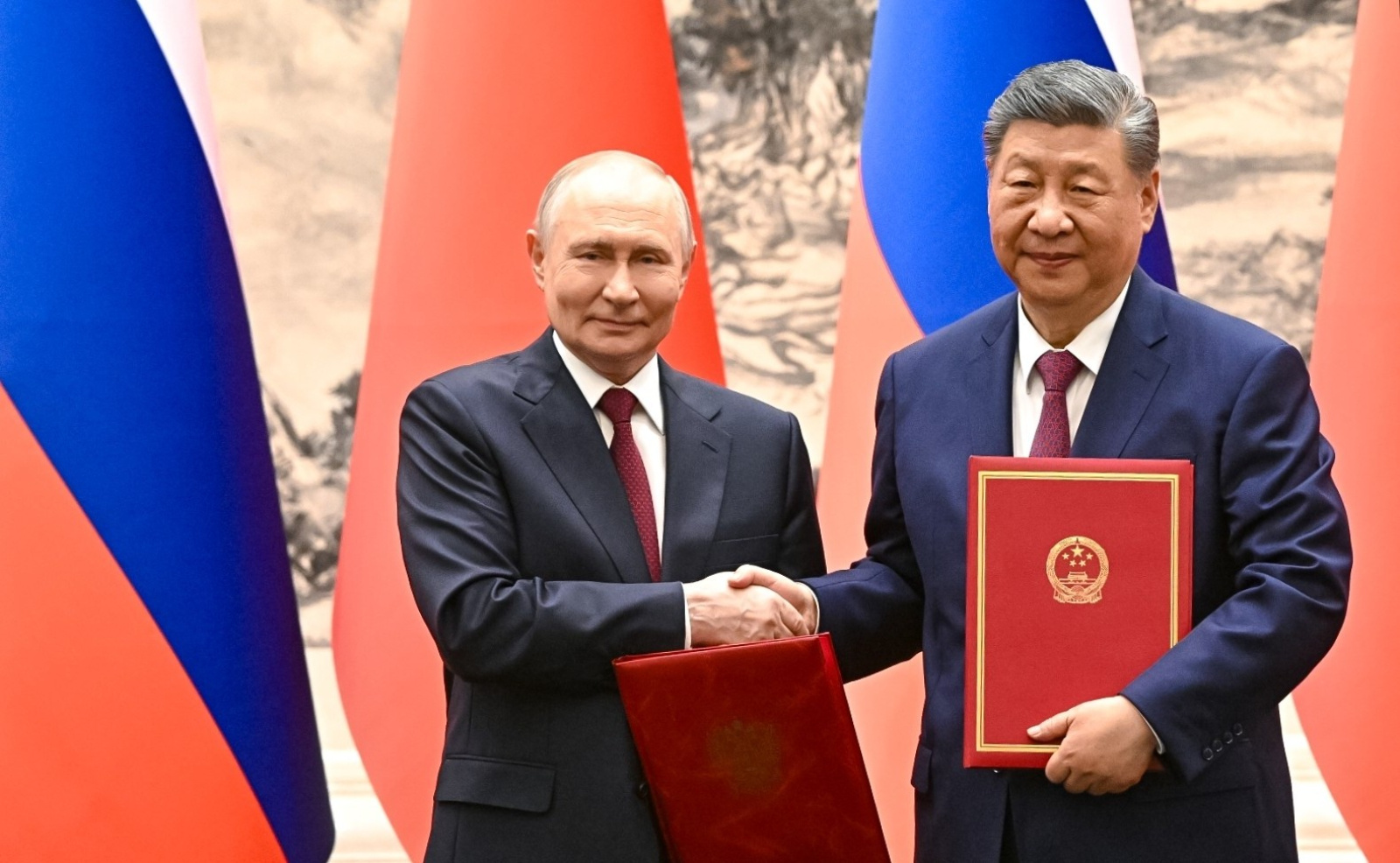 Президент России Владимр Путин Председатель Китайской Народной Республики Си Цзиньпин
