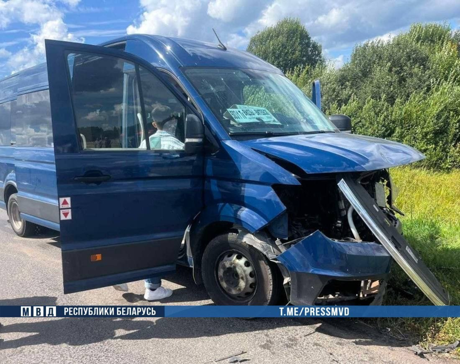 ДТП в Шумилинском район, столкнулась маршрутка и Renault