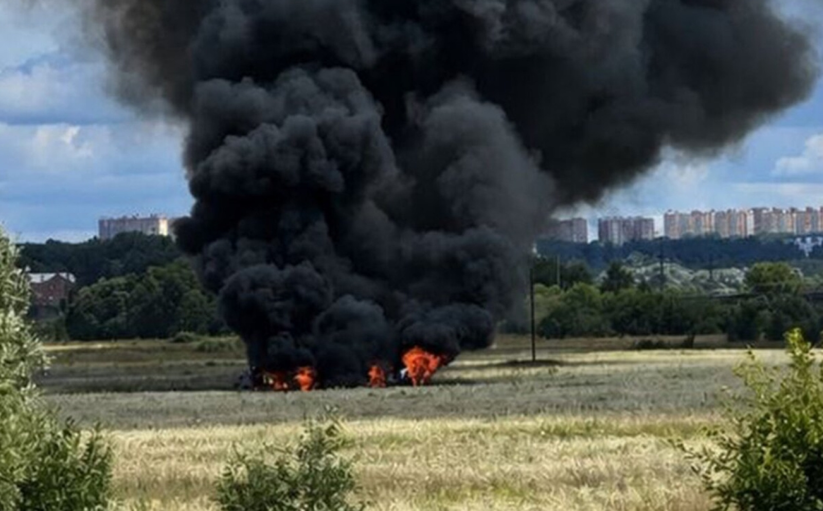 Крушение учебно-боевого самолета под Москвой