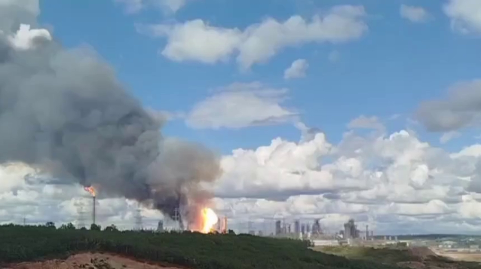 Пожар на Амурском газохимическом комплексе