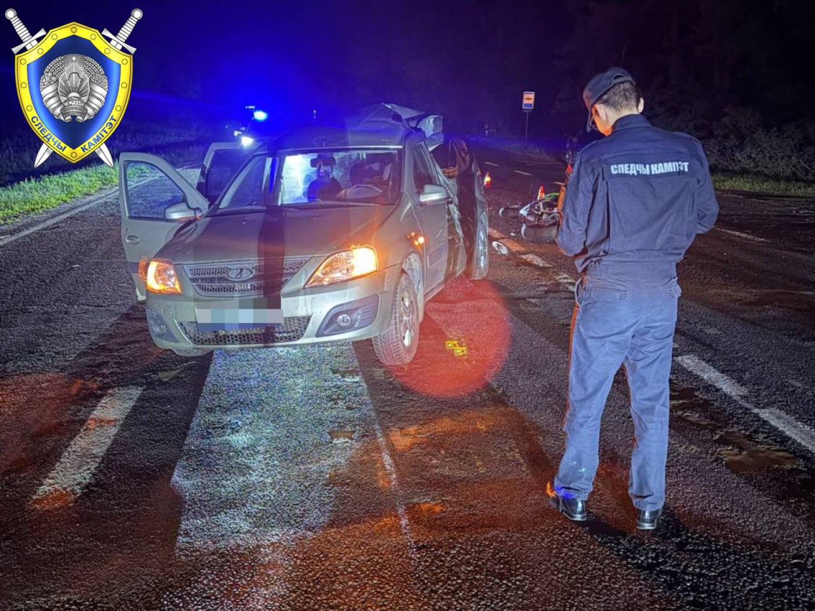 В Лидском районе погиб 33-летний мотоциклист после столкновения с Lada