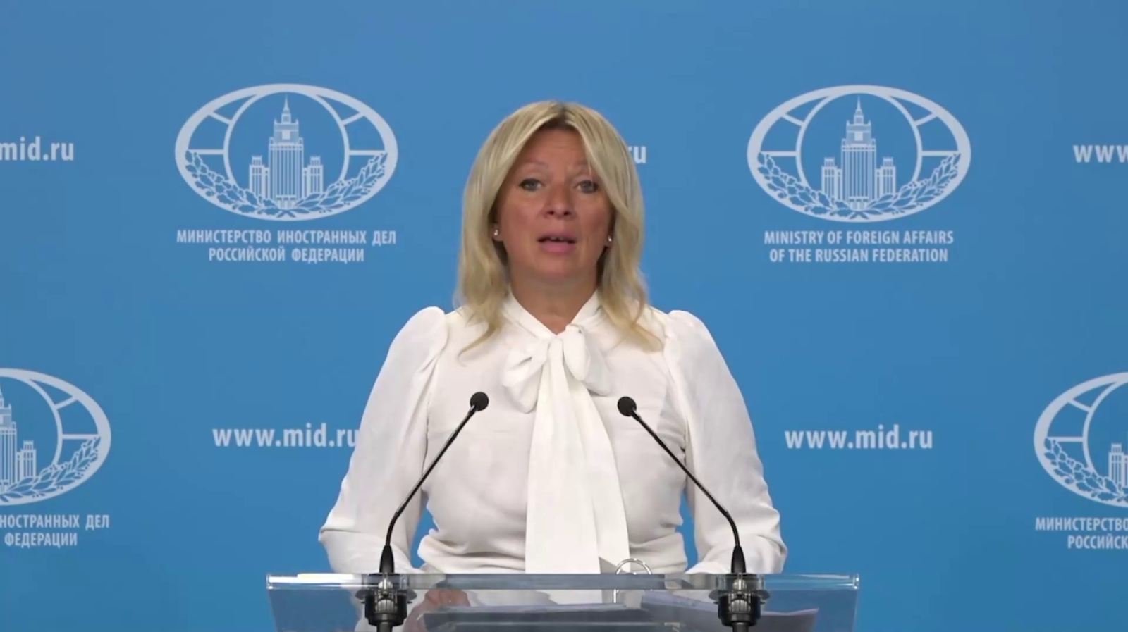 Официальный представитель МИД РФ Мария Захарова