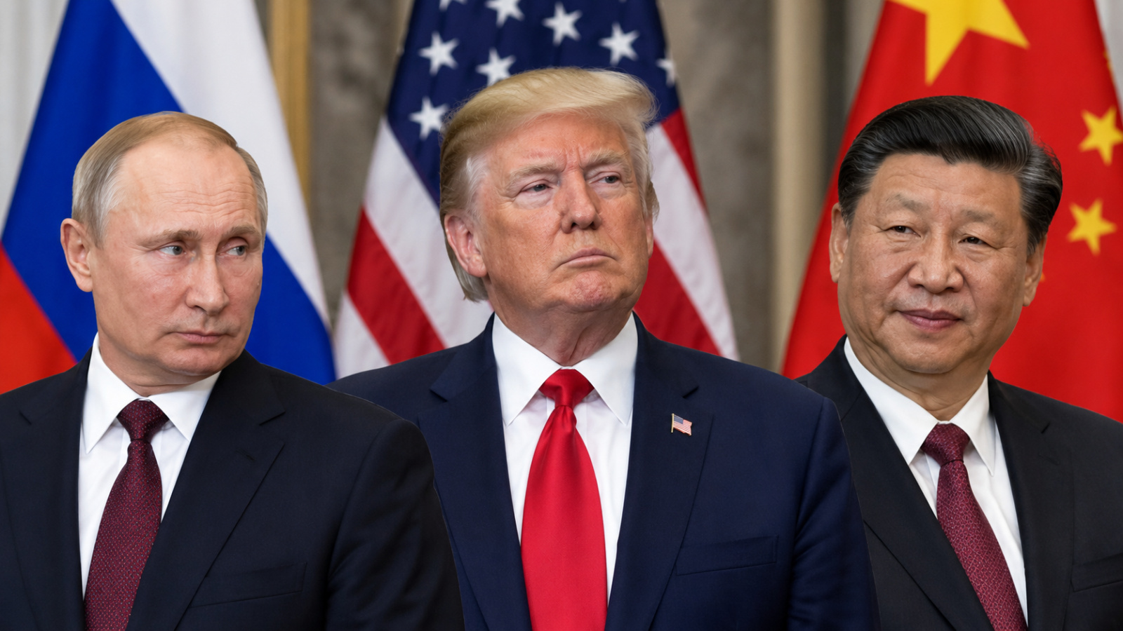 Владимир Путин, Дональд Трамп и Си Цзиньпин