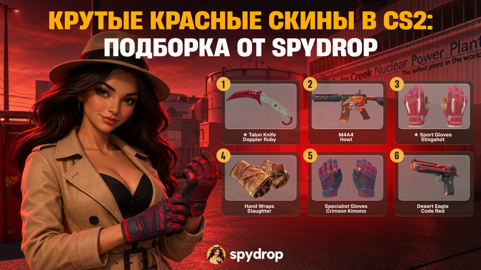 Крутые красные скины в CS2