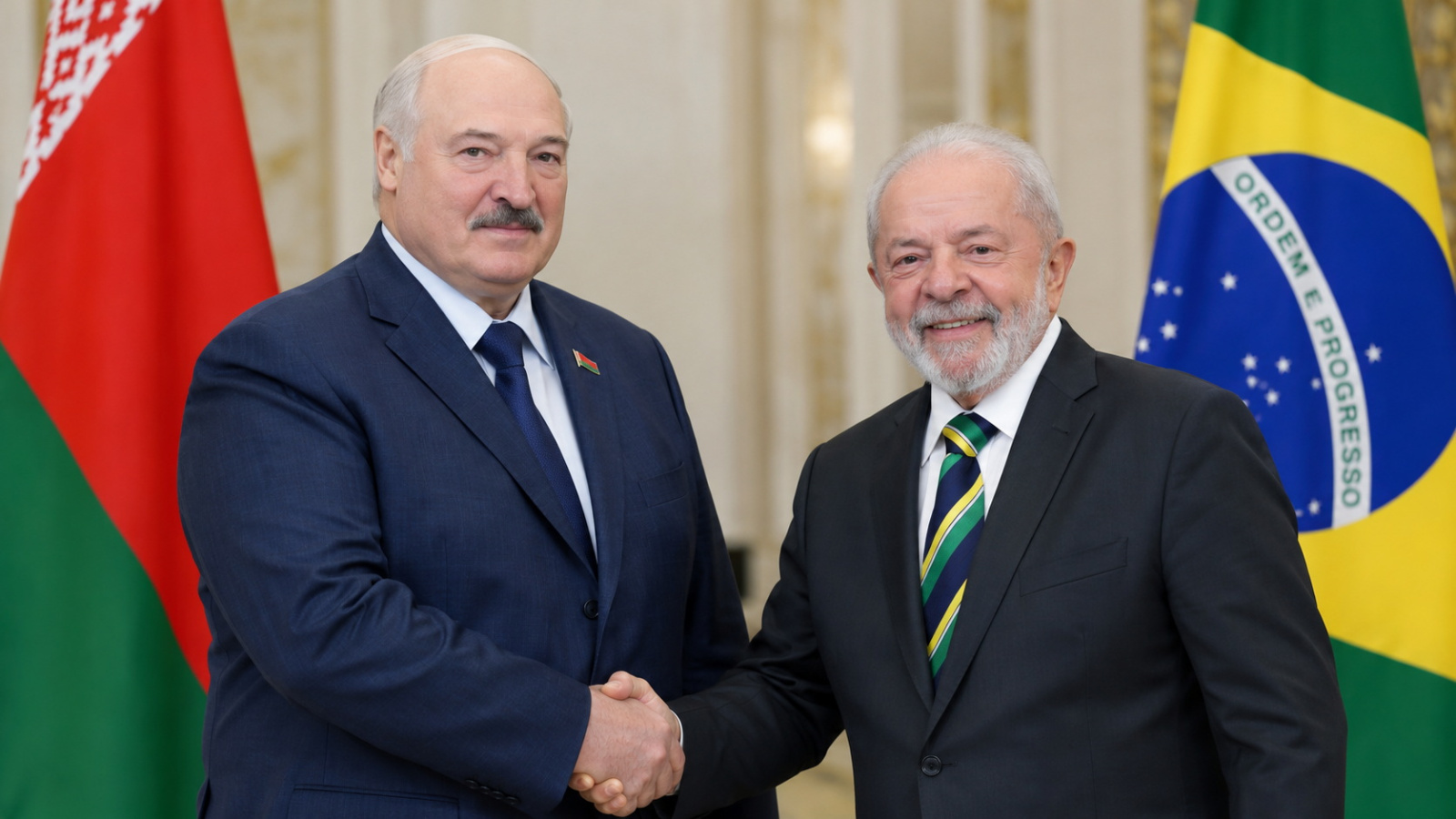 Президент Беларуси Александр Лукашенко и президент Бразилии Луис Инасиу Лула да Силву