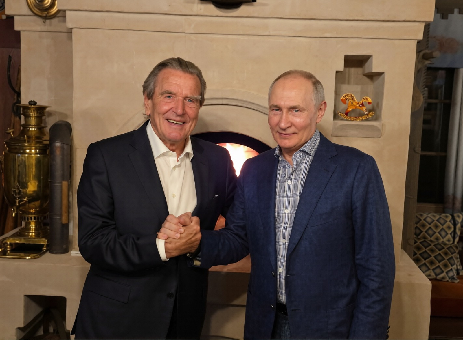 Президент России Владимир Путин и бывший канцлер Германии Герхарда Шредер